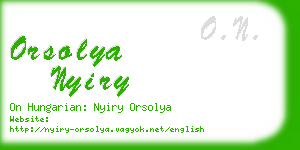 orsolya nyiry business card